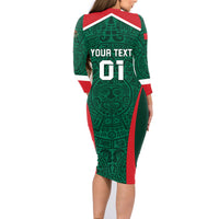 Personalized Mexico 2024 Football Family Matching Long Sleeve Bodycon Dress and Hawaiian Shirt El Tri Go Champion - Wonder Print Shop