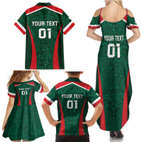 Personalized Mexico 2024 Football Family Matching Summer Maxi Dress and Hawaiian Shirt El Tri Go Champion - Wonder Print Shop