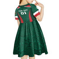 Personalized Mexico 2024 Football Kid Short Sleeve Dress El Tri Go Champion - Wonder Print Shop