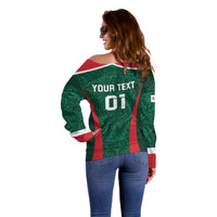 Personalized Mexico 2024 Football Off Shoulder Sweater El Tri Go Champion - Wonder Print Shop