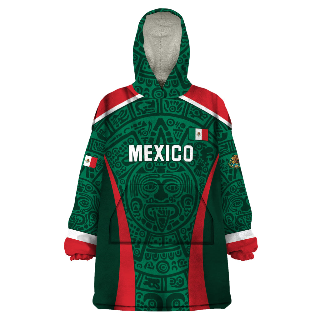 Personalized Mexico 2024 Football Wearable Blanket Hoodie El Tri Go Champion