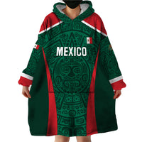 Personalized Mexico 2024 Football Wearable Blanket Hoodie El Tri Go Champion - Wonder Print Shop
