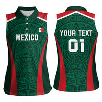Personalized Mexico 2024 Football Women Sleeveless Polo Shirt El Tri Go Champion - Wonder Print Shop