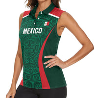 Personalized Mexico 2024 Football Women Sleeveless Polo Shirt El Tri Go Champion - Wonder Print Shop