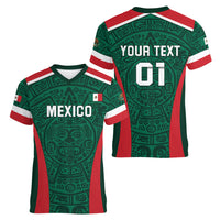 Personalized Mexico 2024 Football Women V-Neck T-Shirt El Tri Go Champion - Wonder Print Shop
