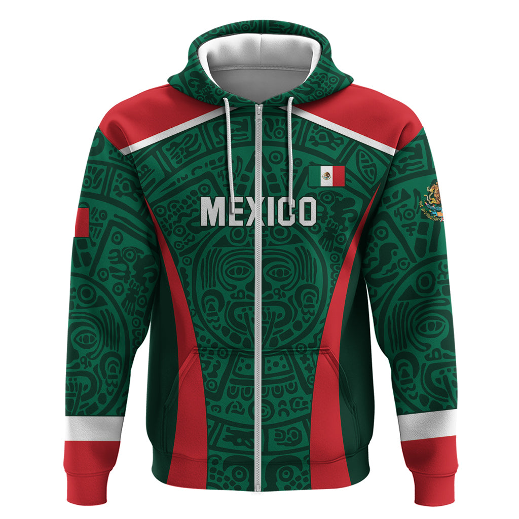 Personalized Mexico 2024 Football Zip Hoodie El Tri Go Champion
