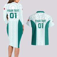 Personalized Mexico 2024 Football Couples Matching Long Sleeve Bodycon Dress and Hawaiian Shirt El Tri Special Version - Wonder Print Shop