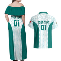 Personalized Mexico 2024 Football Couples Matching Off Shoulder Maxi Dress and Hawaiian Shirt El Tri Special Version - Wonder Print Shop