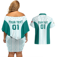 Personalized Mexico 2024 Football Couples Matching Off Shoulder Short Dress and Hawaiian Shirt El Tri Special Version - Wonder Print Shop