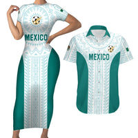 Personalized Mexico 2024 Football Couples Matching Short Sleeve Bodycon Dress and Hawaiian Shirt El Tri Special Version - Wonder Print Shop