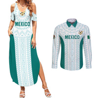 Personalized Mexico 2024 Football Couples Matching Summer Maxi Dress and Long Sleeve Button Shirt El Tri Special Version - Wonder Print Shop