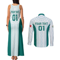Personalized Mexico 2024 Football Couples Matching Tank Maxi Dress and Long Sleeve Button Shirt El Tri Special Version - Wonder Print Shop