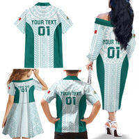 Personalized Mexico 2024 Football Family Matching Off The Shoulder Long Sleeve Dress and Hawaiian Shirt El Tri Special Version - Wonder Print Shop