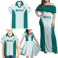 Personalized Mexico 2024 Football Family Matching Off Shoulder Maxi Dress and Hawaiian Shirt El Tri Special Version - Wonder Print Shop