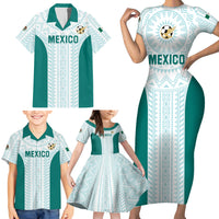 Personalized Mexico 2024 Football Family Matching Short Sleeve Bodycon Dress and Hawaiian Shirt El Tri Special Version - Wonder Print Shop
