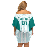 Personalized Mexico 2024 Football Off Shoulder Short Dress El Tri Special Version - Wonder Print Shop