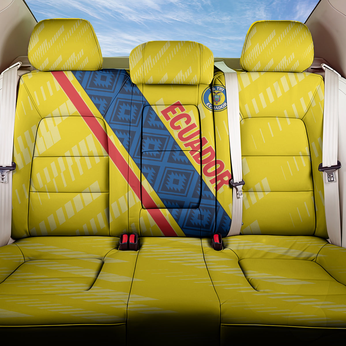 Ecuador 2024 Football Back Car Seat Cover Come On La Tri