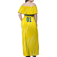 Personalized Ecuador 2024 Football Family Matching Off Shoulder Maxi Dress and Hawaiian Shirt Come On La Tri - Wonder Print Shop
