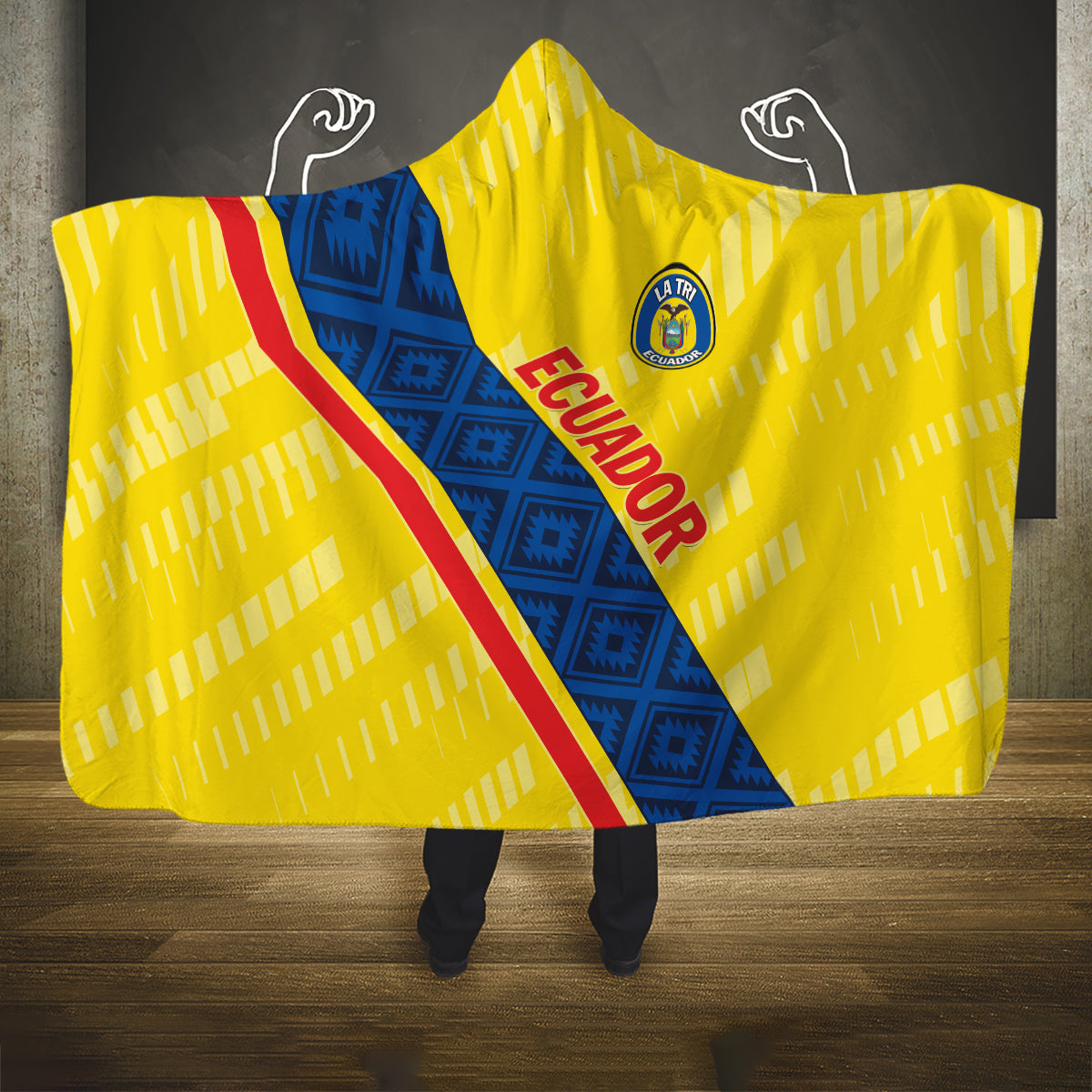 Ecuador 2024 Football Hooded Blanket Come On La Tri