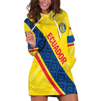 Personalized Ecuador 2024 Football Hoodie Dress Come On La Tri - Wonder Print Shop
