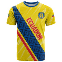 Personalized Ecuador 2024 Football T Shirt Come On La Tri - Wonder Print Shop