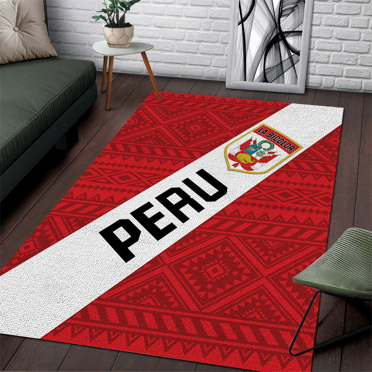 Peru 2024 Football Area Rug Come On La Bicolor