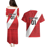 Personalized Peru 2024 Football Couples Matching Puletasi and Hawaiian Shirt Come On La Bicolor - Wonder Print Shop