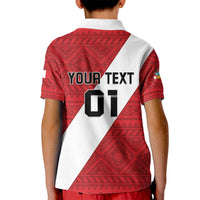 Personalized Peru 2024 Football Kid Polo Shirt Come On La Bicolor - Wonder Print Shop
