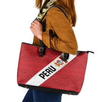 Peru 2024 Football Leather Tote Bag Come On La Bicolor - Wonder Print Shop