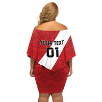 Personalized Peru 2024 Football Off Shoulder Short Dress Come On La Bicolor - Wonder Print Shop