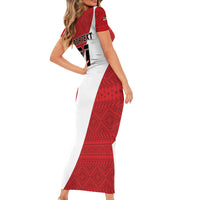 Personalized Peru 2024 Football Short Sleeve Bodycon Dress Come On La Bicolor - Wonder Print Shop