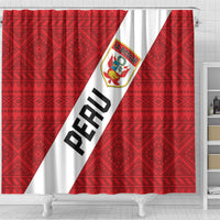 Peru 2024 Football Shower Curtain Come On La Bicolor