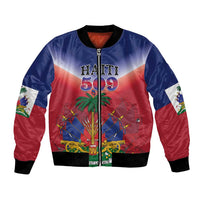 Personalized Haiti 509 Bomber Jacket Repiblik d Ayiti