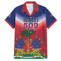 Personalized Haiti 509 Family Matching Off The Shoulder Long Sleeve Dress and Hawaiian Shirt Repiblik d Ayiti