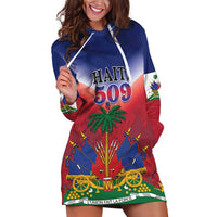 Personalized Haiti 509 Hoodie Dress Repiblik d Ayiti