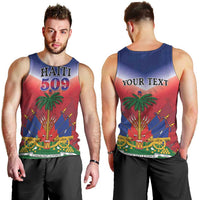 Personalized Haiti 509 Men Tank Top Repiblik d Ayiti