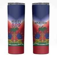 Personalized Haiti 509 Skinny Tumbler Repiblik d Ayiti