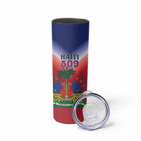 Personalized Haiti 509 Skinny Tumbler Repiblik d Ayiti