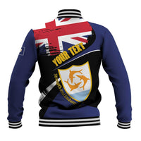 Personalised Anguilla Baseball Jacket Strength and Endurance Grunge