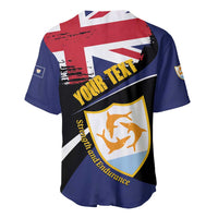 Personalised Anguilla Baseball Jersey Strength and Endurance Grunge