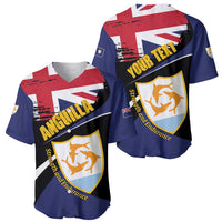 Personalised Anguilla Baseball Jersey Strength and Endurance Grunge