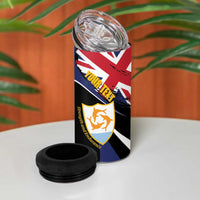 Personalised Anguilla 4 in 1 Can Cooler Tumbler Strength and Endurance Grunge