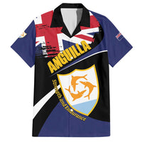 Personalised Anguilla Hawaiian Shirt Strength and Endurance Grunge