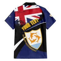 Personalised Anguilla Hawaiian Shirt Strength and Endurance Grunge