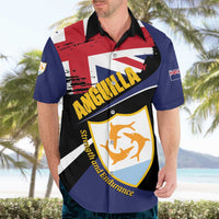 Personalised Anguilla Hawaiian Shirt Strength and Endurance Grunge