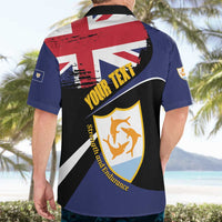 Personalised Anguilla Hawaiian Shirt Strength and Endurance Grunge