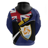Personalised Anguilla Hoodie Strength and Endurance Grunge