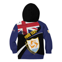Personalised Anguilla Kid Hoodie Strength and Endurance Grunge