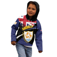 Personalised Anguilla Kid Hoodie Strength and Endurance Grunge