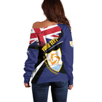 Personalised Anguilla Off Shoulder Sweater Strength and Endurance Grunge